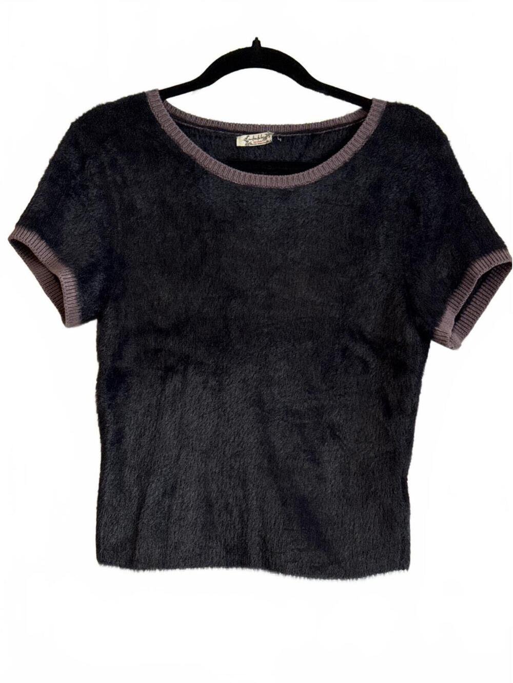 Free People Intimately Fuzzy Short Sleeve Sweater Size L